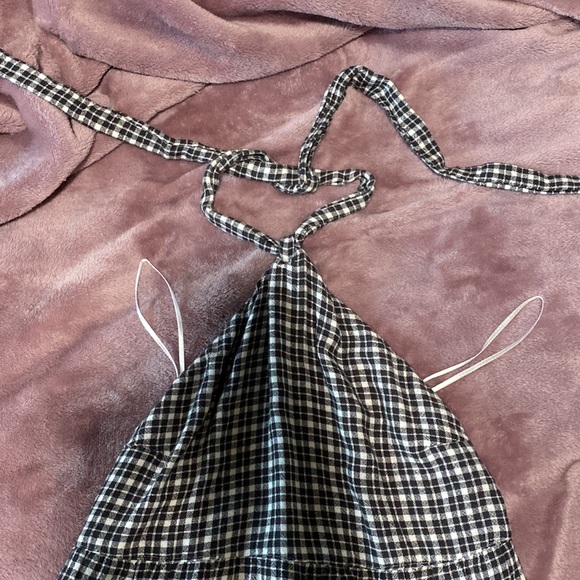 Checkered Abercrombie high-neck mini dress - Picture 2 of 4